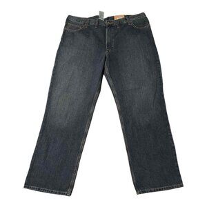 Carhartt Holter Jeans Mens 44x32 Blue Denim Relaxed Fit Straight Leg Workwear